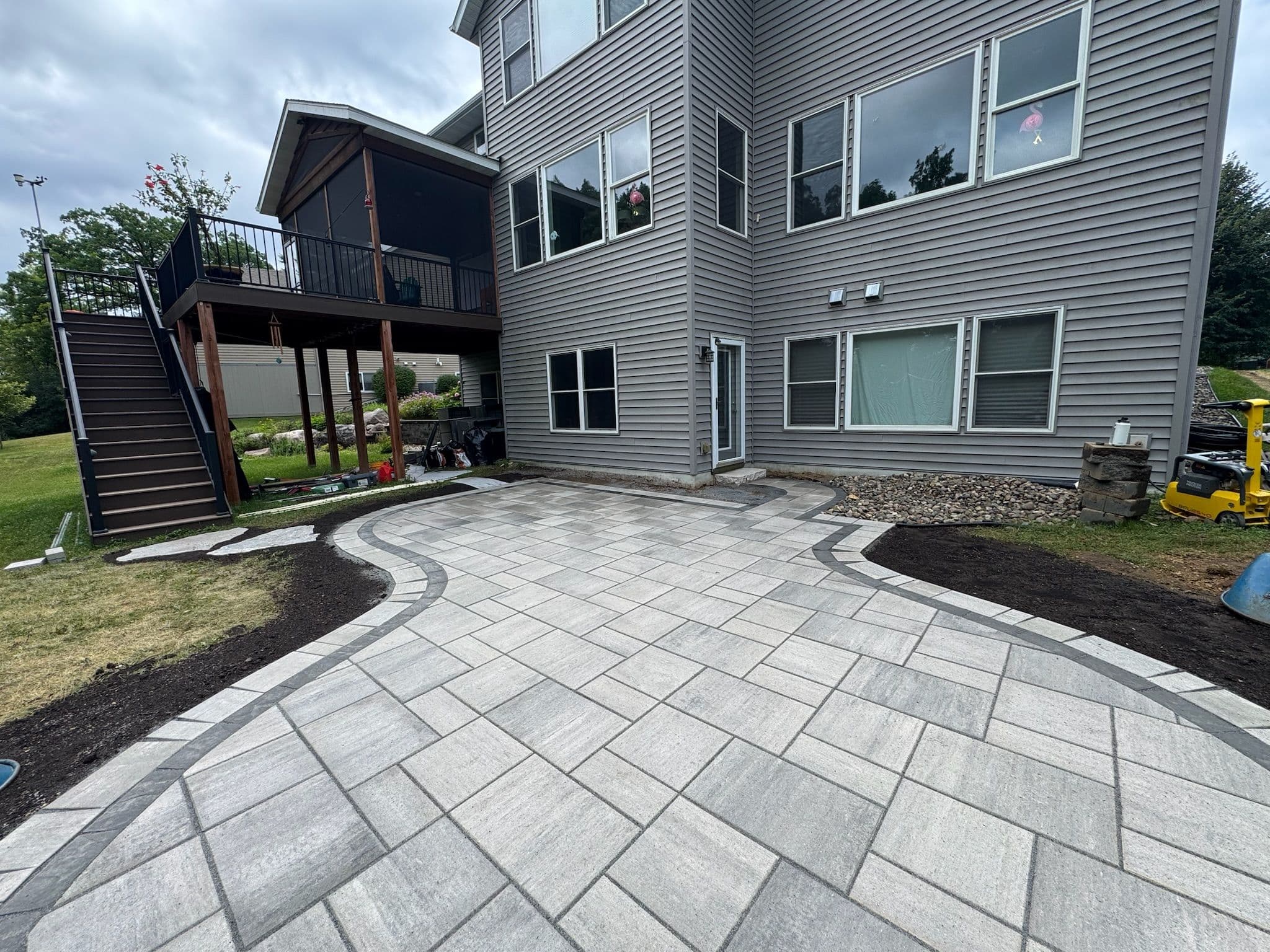 Project Custom Paver Patio and Seat Wall in Cottage Grove Minnesota image