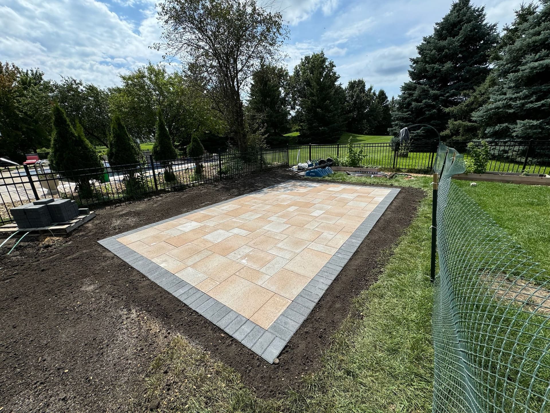 Clean Paver Patio Install in Woodbury MN image