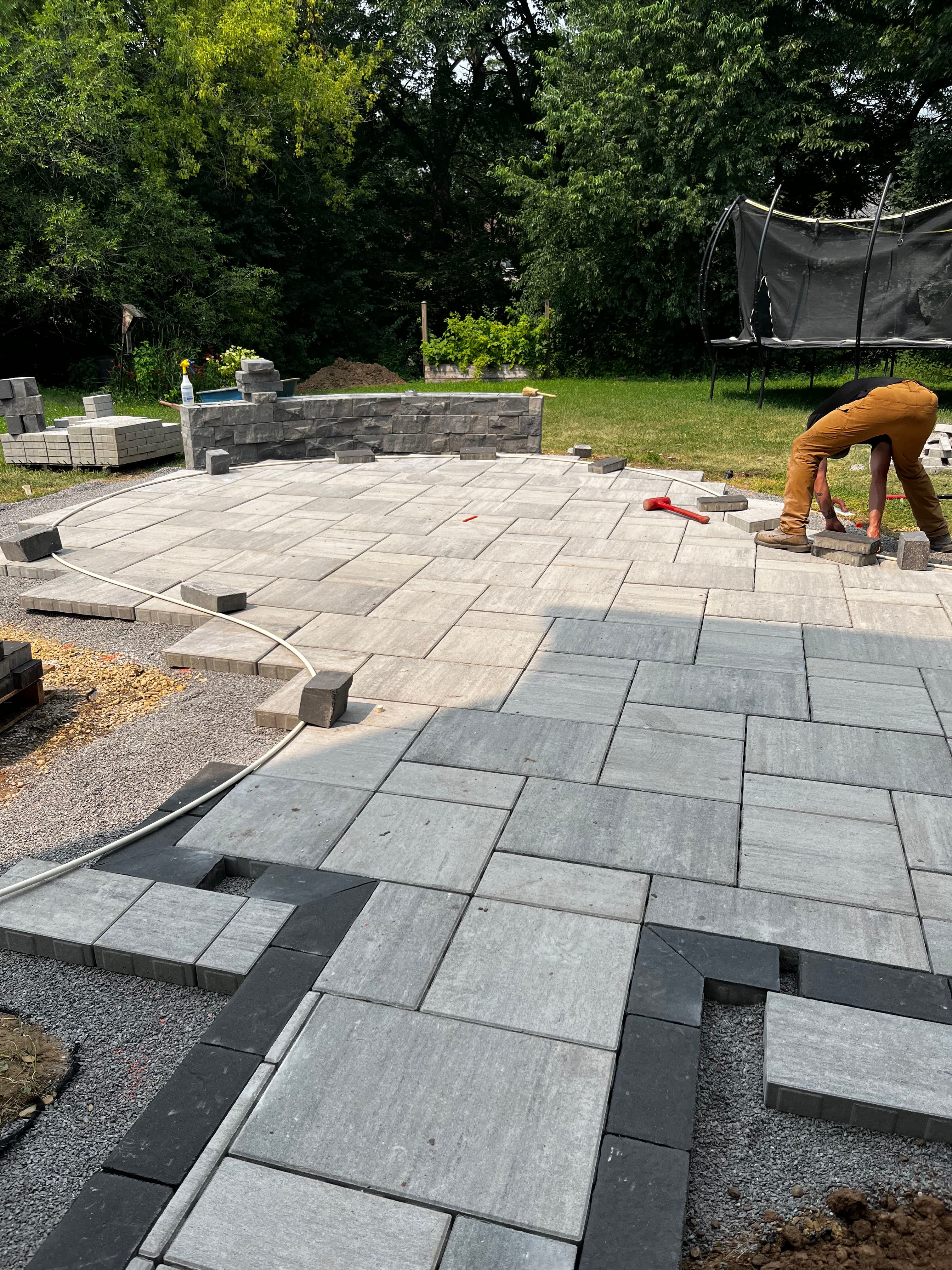 Project Paver Patio with Seat Wall Taking Shape in Cottage Grove image