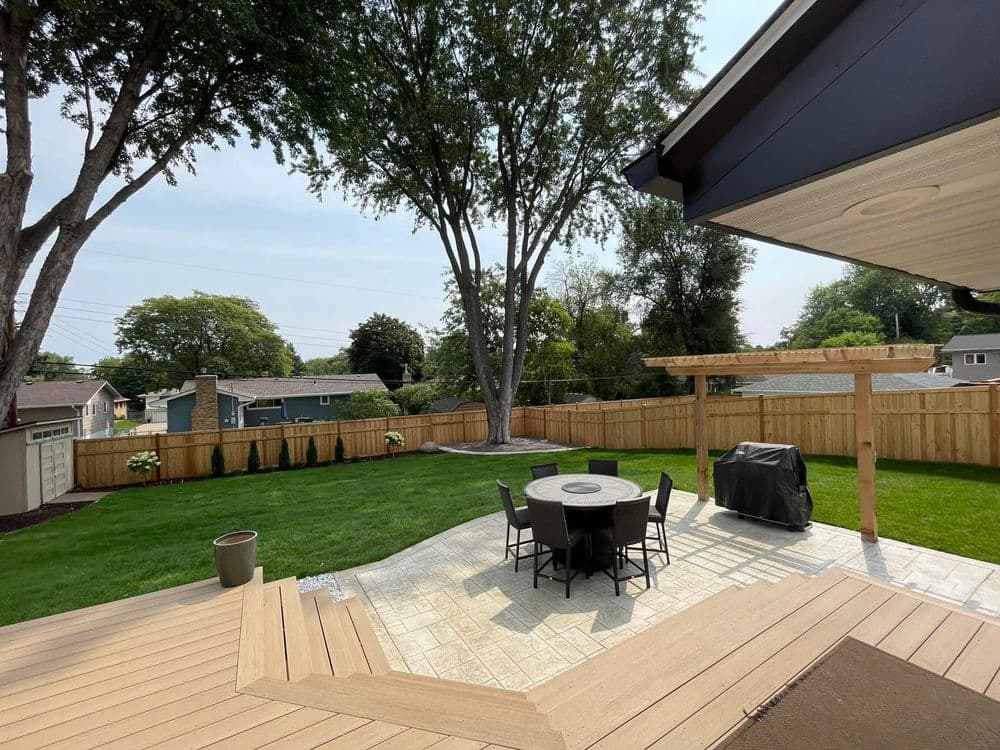 Project Cedar Fence and Sleek Patio in St Anthony image