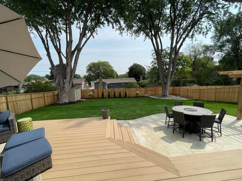 Cedar Fence and Sleek Patio in St Anthony