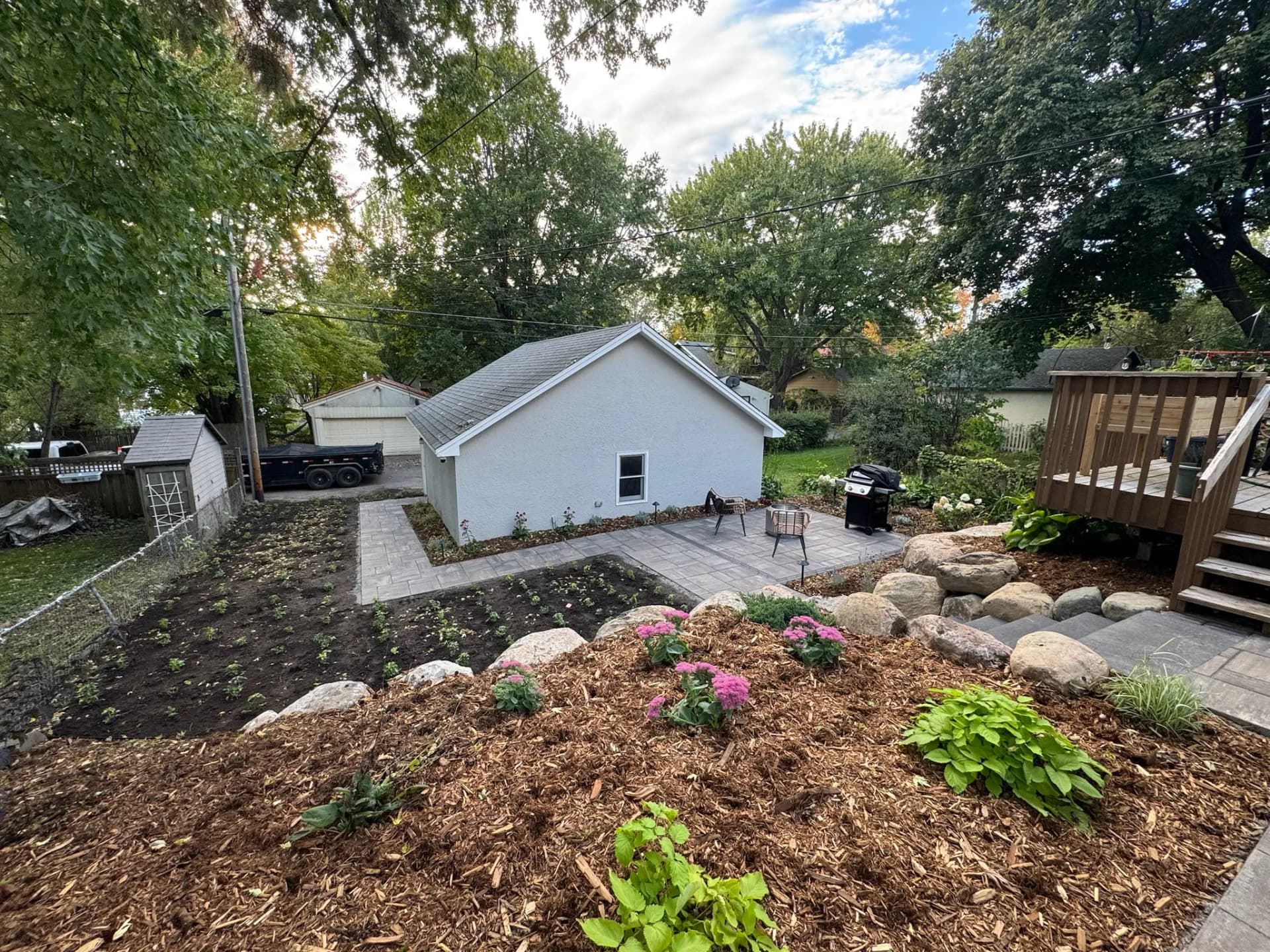 Gallery photos for Complete Backyard Rebuild with Paver Patio and Boulder Wall in West St. Paul: Image #8