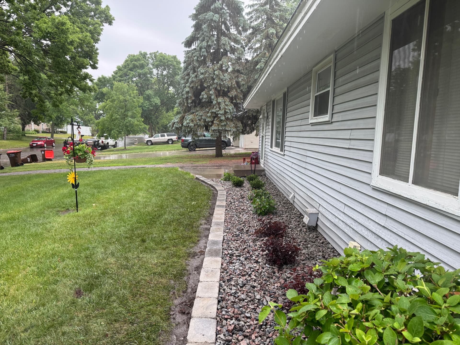 Gallery photos for Cottage Grove Garden Bed Cleanup With New Shrubs and Stone: Image #1