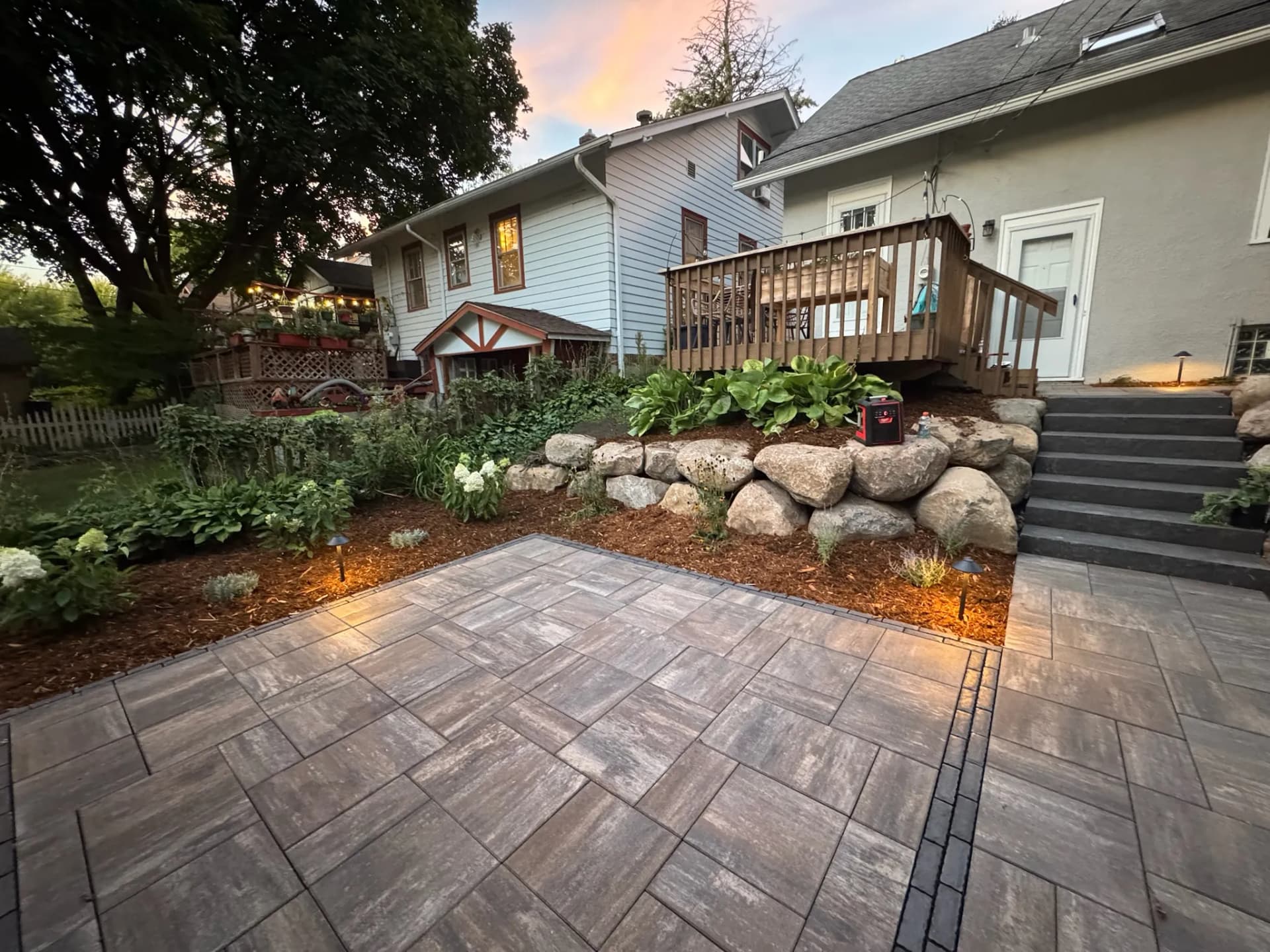 Gallery photos for Complete Backyard Rebuild with Paver Patio and Boulder Wall in West St. Paul: Image #4