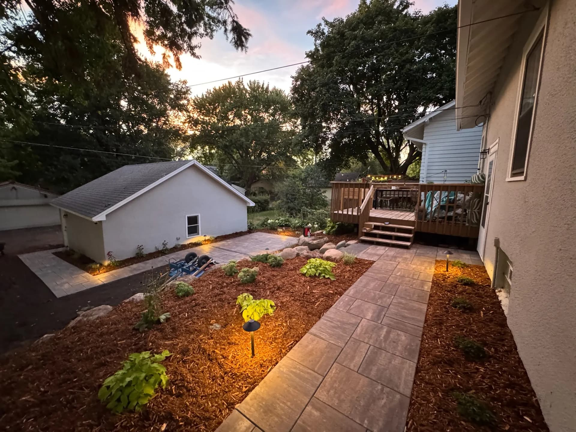 Gallery photos for Complete Backyard Rebuild with Paver Patio and Boulder Wall in West St. Paul: Image #3