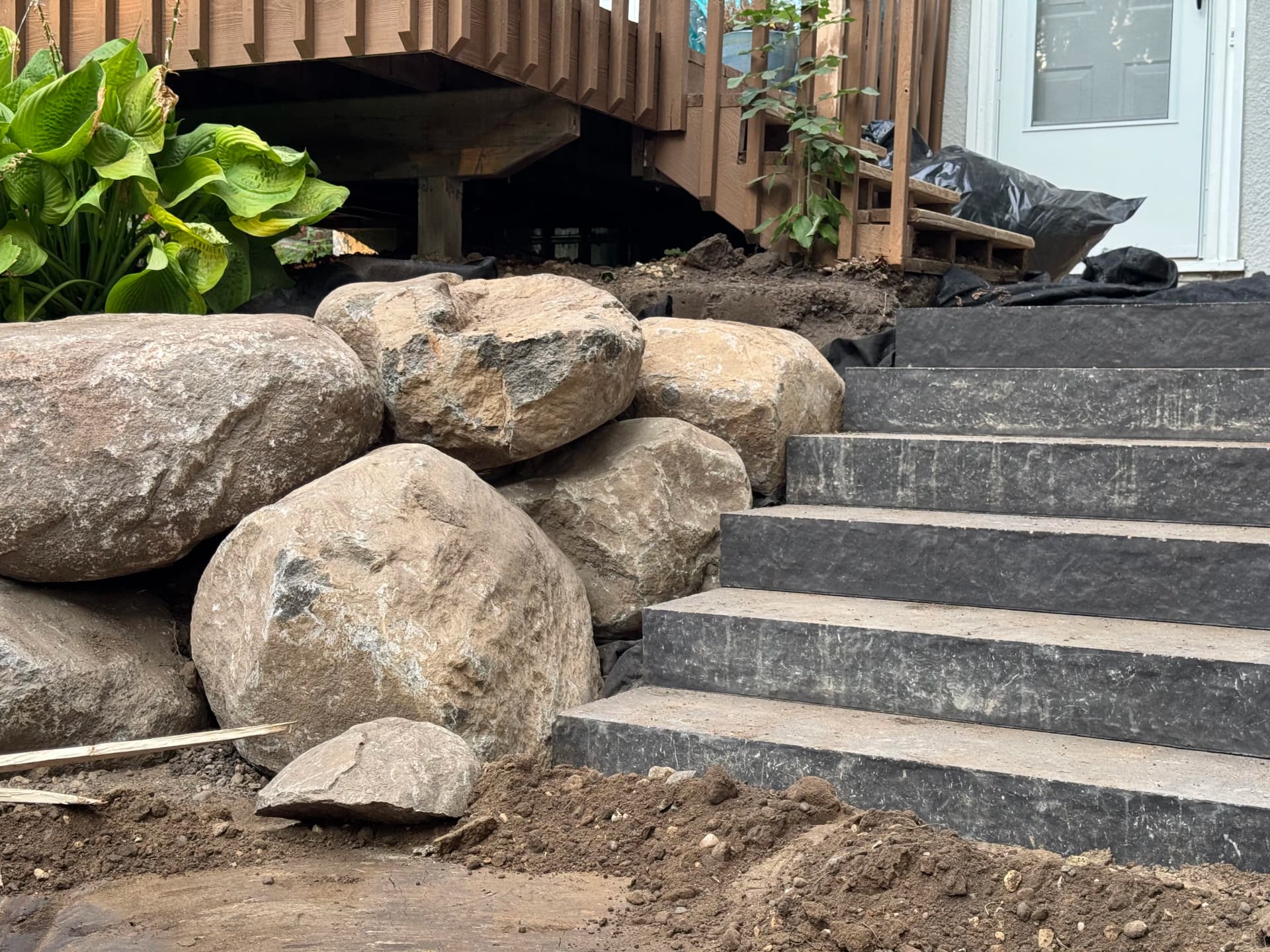 Gallery photos for Paver Patios, Boulder Walls, and Full Excavation - Nearly There: Image #5